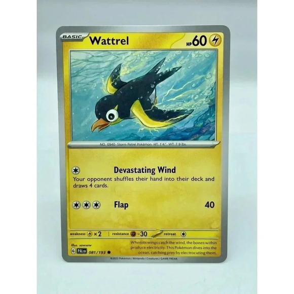 Wattrel 81/193 S&V: Paldea Evolved‎ Non-Holo Pokémon TCG Mint Unplayed - Picture 1 of 6